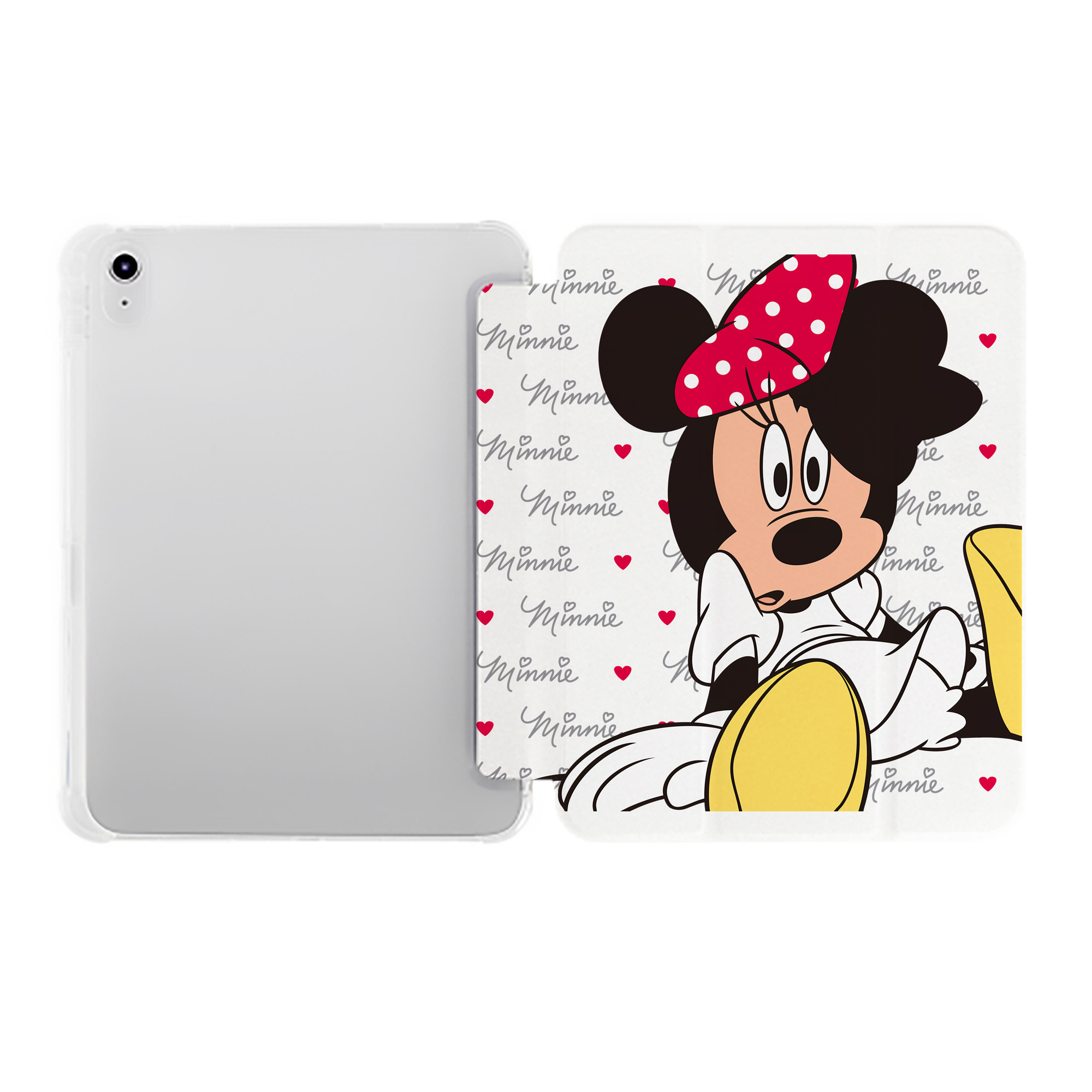（画像用） ミッキーマウス Mickey Mouse IPad ケース ペン収納付き 三つ折りスタンド PUレザー×シリコン 対応機種9.5/10.5/10.9インチ